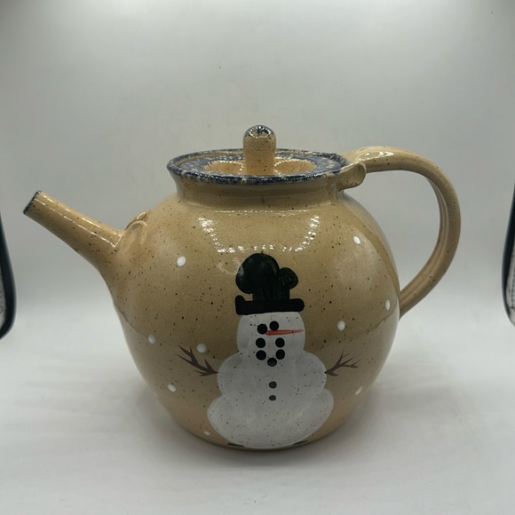 Three Rivers Pottery Teapot snowman - Picture 1 of 10